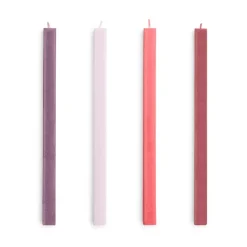 Vela Square Candl mix 4-pack, Reds-bordeaux