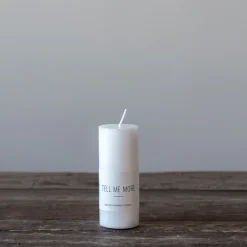 Vela Tell Me More S 10 cm, blanco