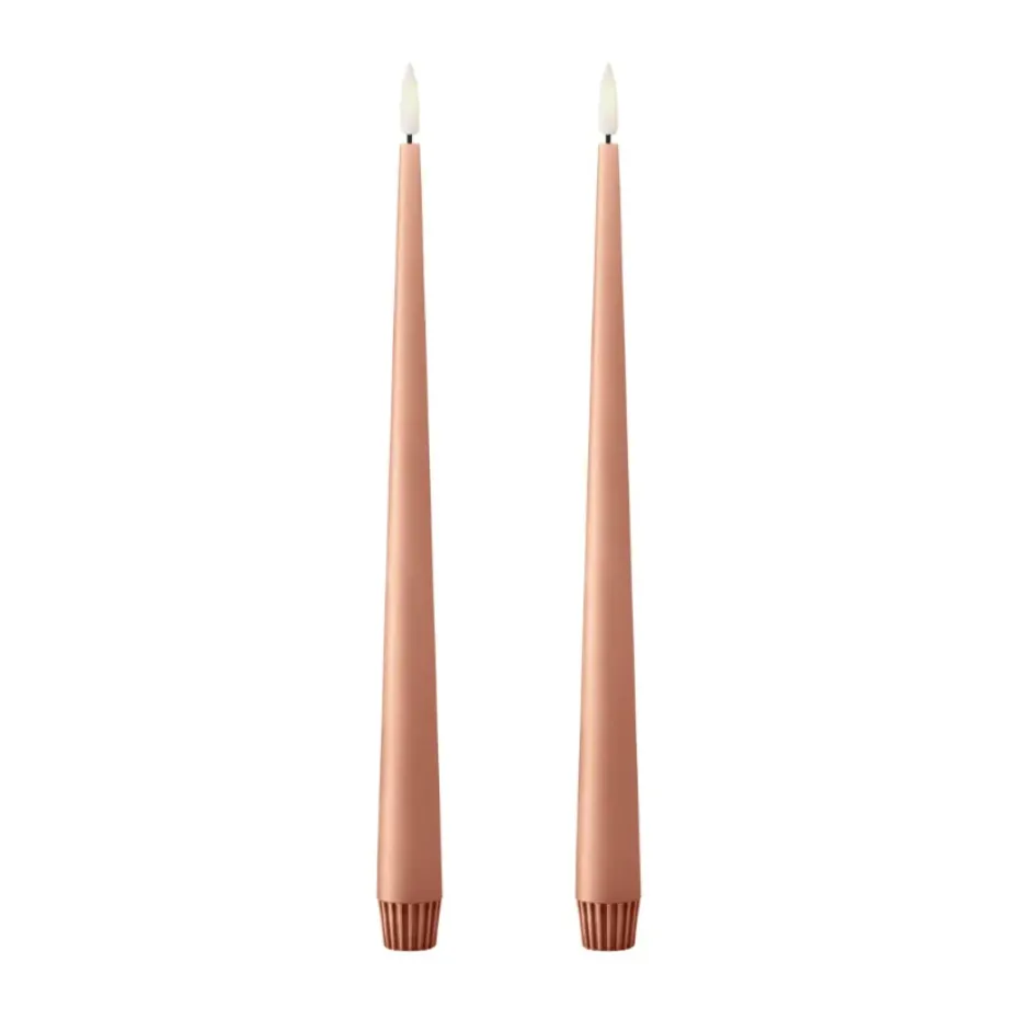 Velas LED ester & erik, 2-pack, 20 Rosy caramel , 30 cm