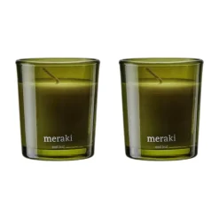 Velas perfumadas 12 horas Meraki 12, 2-pack, Oud leaf