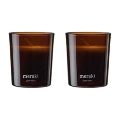 Velas perfumadas 12 horas Meraki 12, 2-pack, Warm tonka