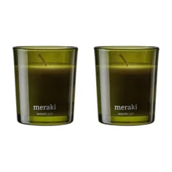 Velas perfumadas 12 horas Meraki 12, 2-pack, Lavender rain