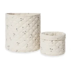 Viola Satin cesta acolchada 2 piezas, 20xØ20 cm + 30xØ30 cm