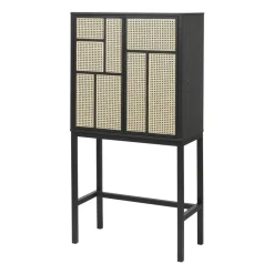 Vitrina Air, Negro, ratán