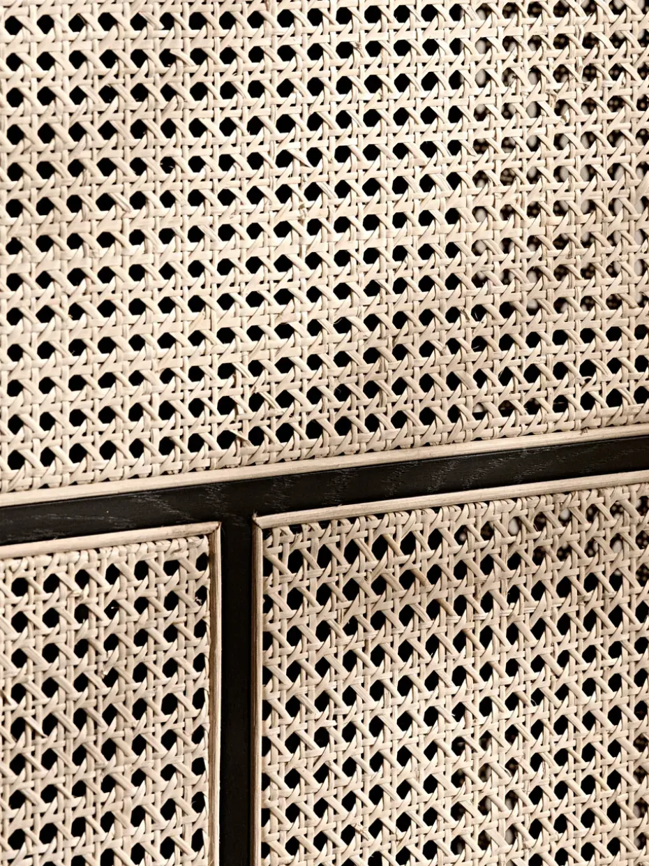 Vitrina Air, Negro, ratán