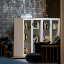 Vitrina Aoko 120 cm, Lacado blanco