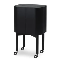 Vitrina bar con ruedas Loud , Negro