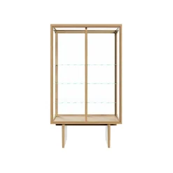Vitrina Private, Vidrio, roble teñido claro
