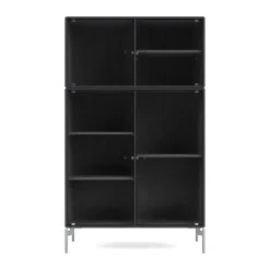 Vitrina Ripple III 69,6x117,6x38 cm, Anthracite-ben chrome