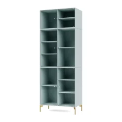 Vitrina Ripple IV 69,6x187,2x38 cm, Flint-ben brass