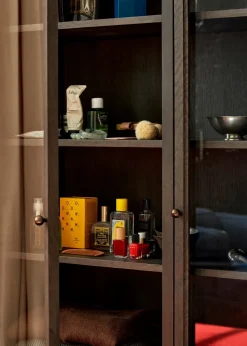 Vitrina Trace SC88 120x192x40 cm, Dark stained oak