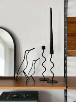 Woody Bird high 18 cm, Black stained oak