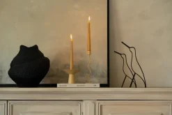 Woody bird high 32 cm, Black stained oak